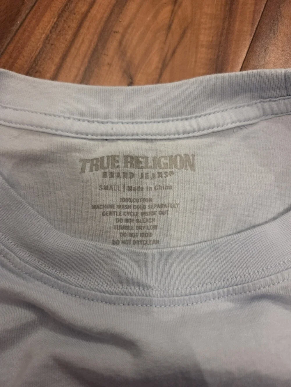 True Religion Buddha Logo Graphic T-Shirt Size Small Light Blue